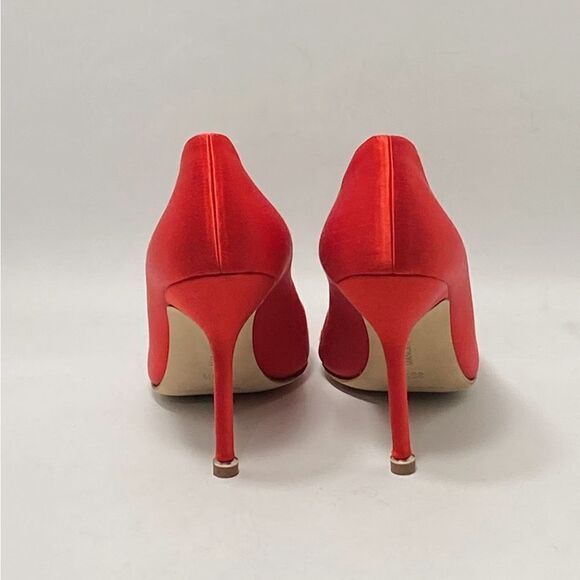 Manolo Blahnik Hangisi 105MM Embellished Satin Pumps size 35.5 - Picture 10 of 15